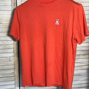 Psycho Bunny Vibrant Orange Tee with Iconic Logo